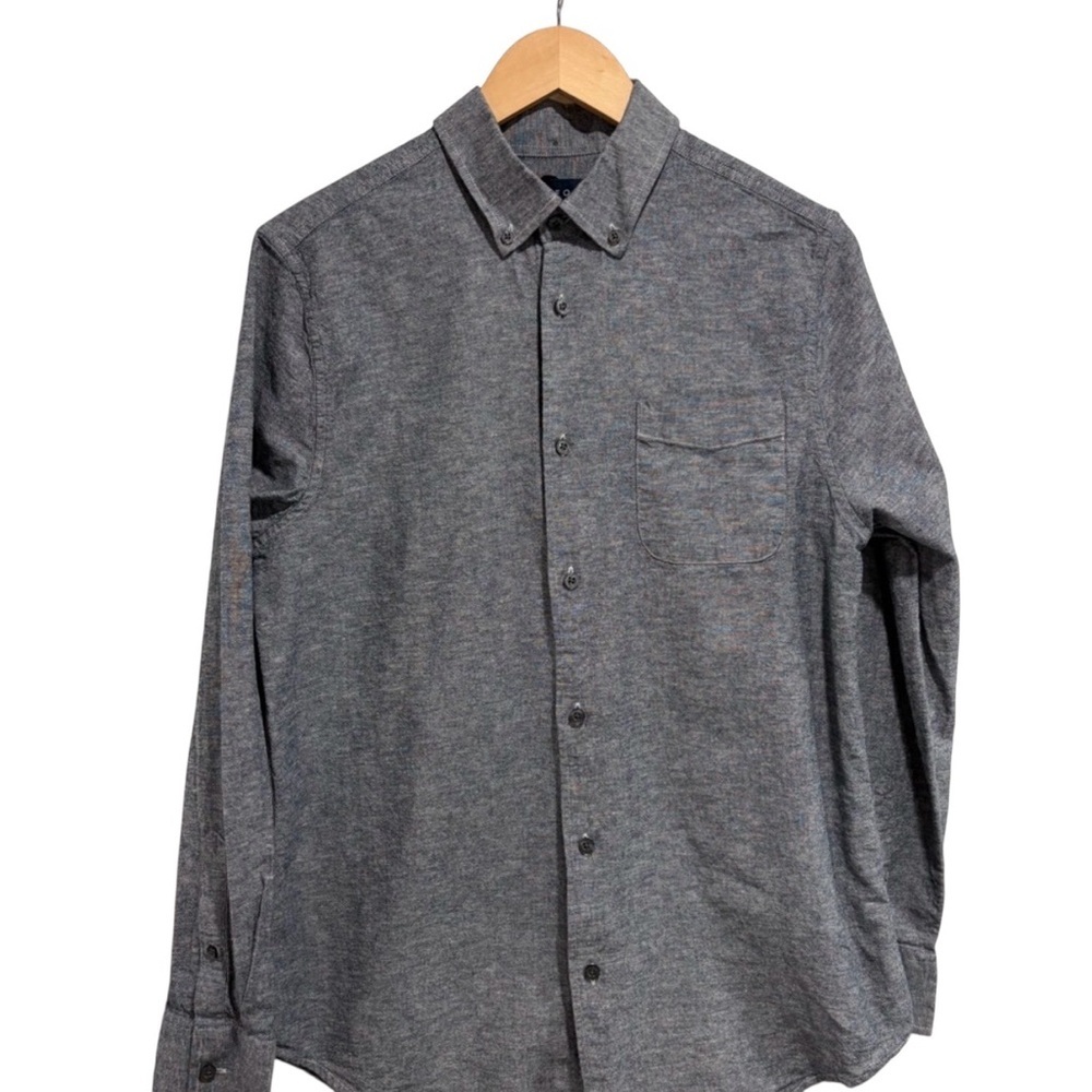 2/$25 Five Four Men's Long Sleeve Gray Button-Up Shirt with Collar